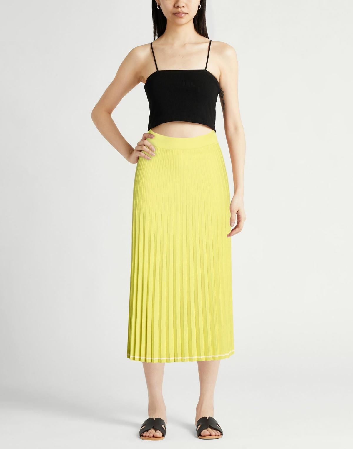 Drumohr Womens Midi skirt in Yellow