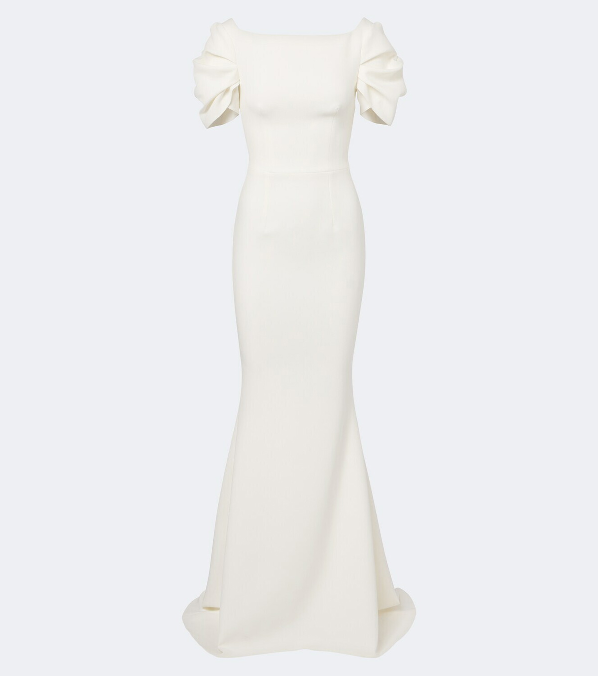 Safiyaa Bridal Ivon draped crêpe gown