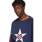 Gucci Blue GG Star Patch Sweatshirt