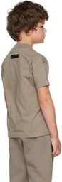 Essentials Kids Taupe Logo T-Shirt