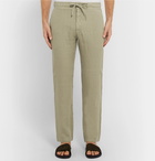 120% - Linen Drawstring Trousers - Green