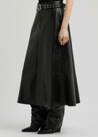 Citizens OF Humanity Cassia Panelled Leather Midi Skirt Black