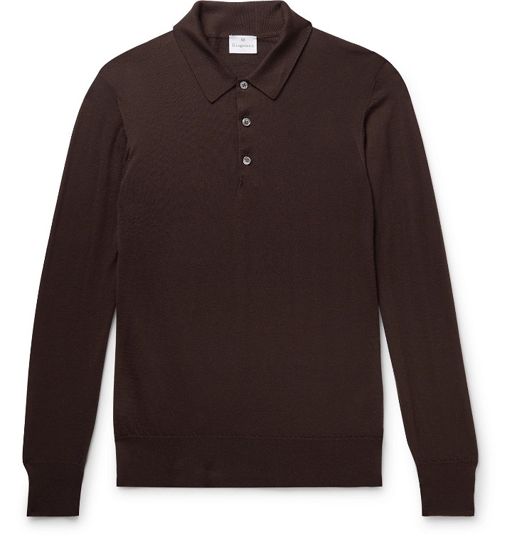 Photo: Kingsman - Cashmere Polo Shirt - Brown