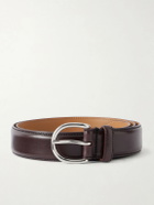 MORJAS - 3cm Leather Belt - Burgundy