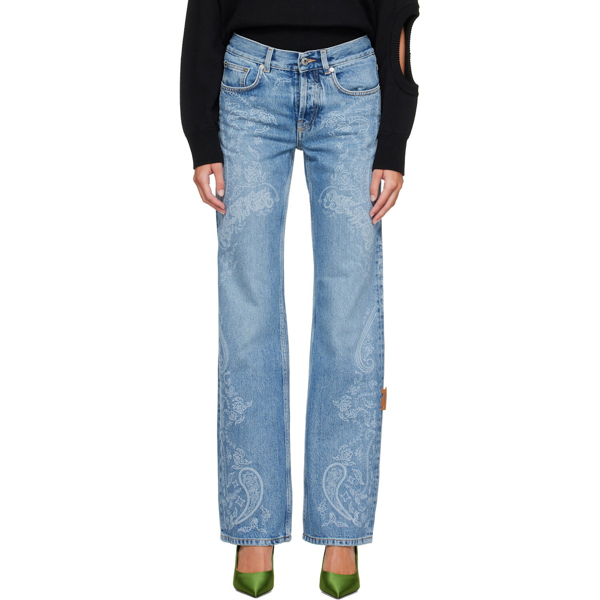 Off-White Blue Paisley Susy Jeans