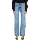 Off-White Blue Paisley Susy Jeans