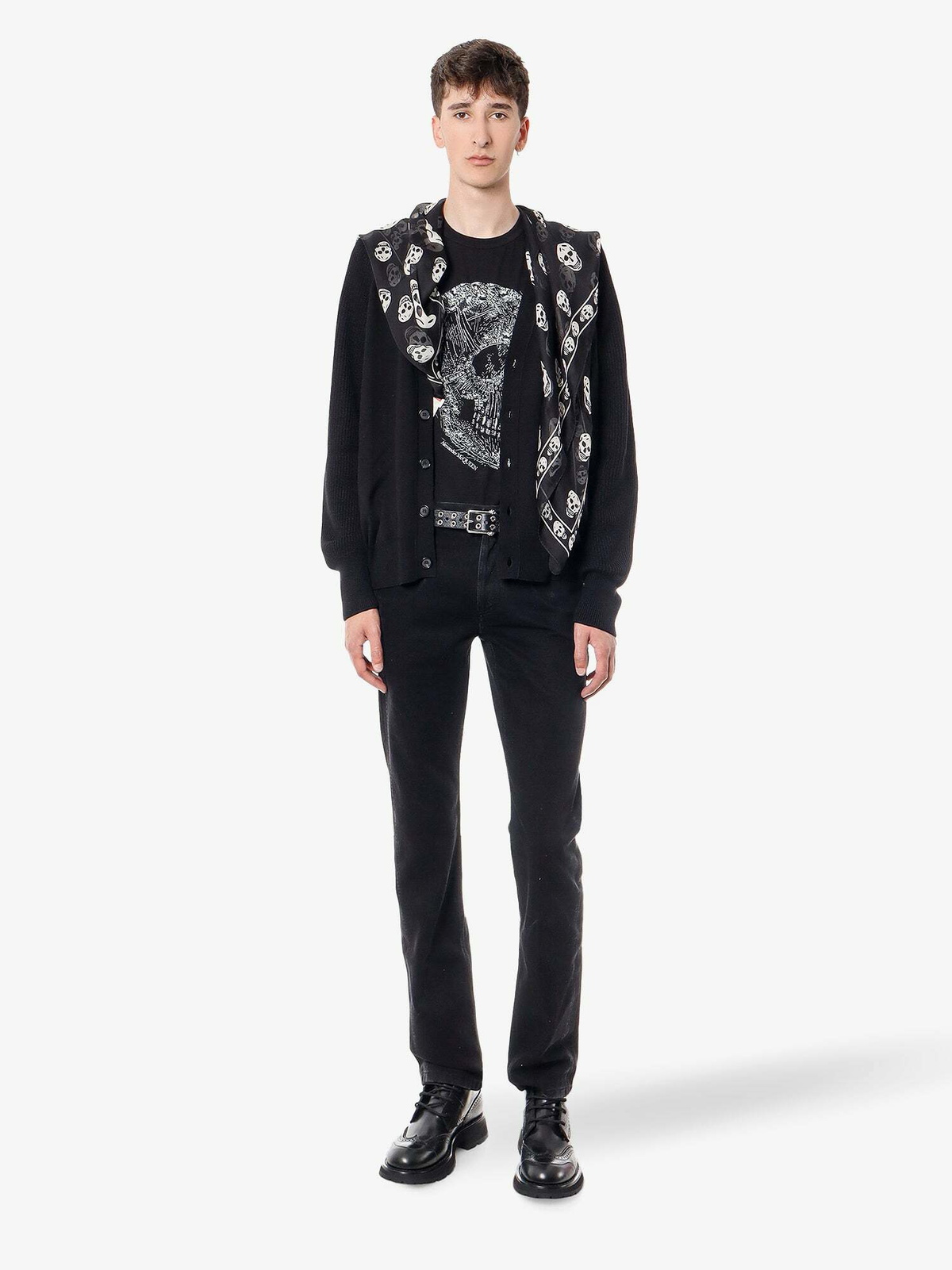 Alexander Mcqueen Cardigan Black Mens Knitwear Alexander McQueen