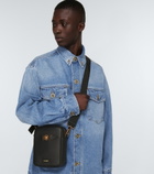 Versace - Medusa embellished leather crossbody bag
