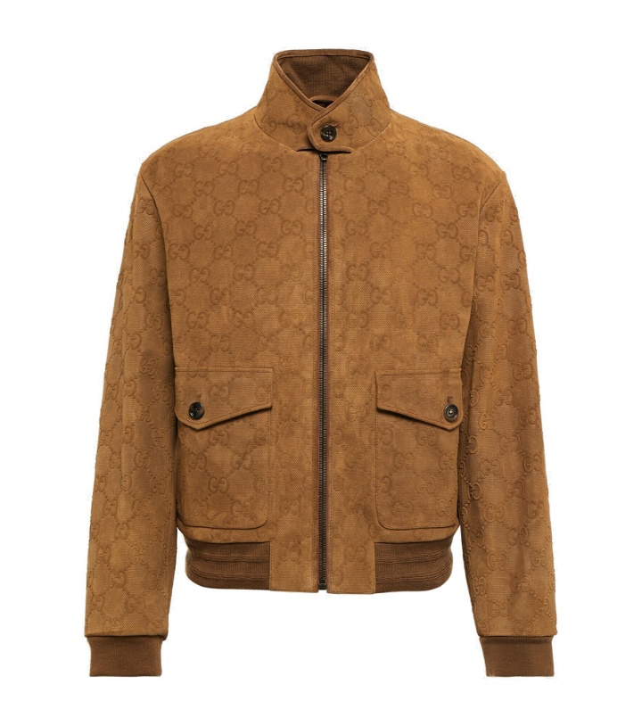 Photo: Gucci - GG suede bomber jacket