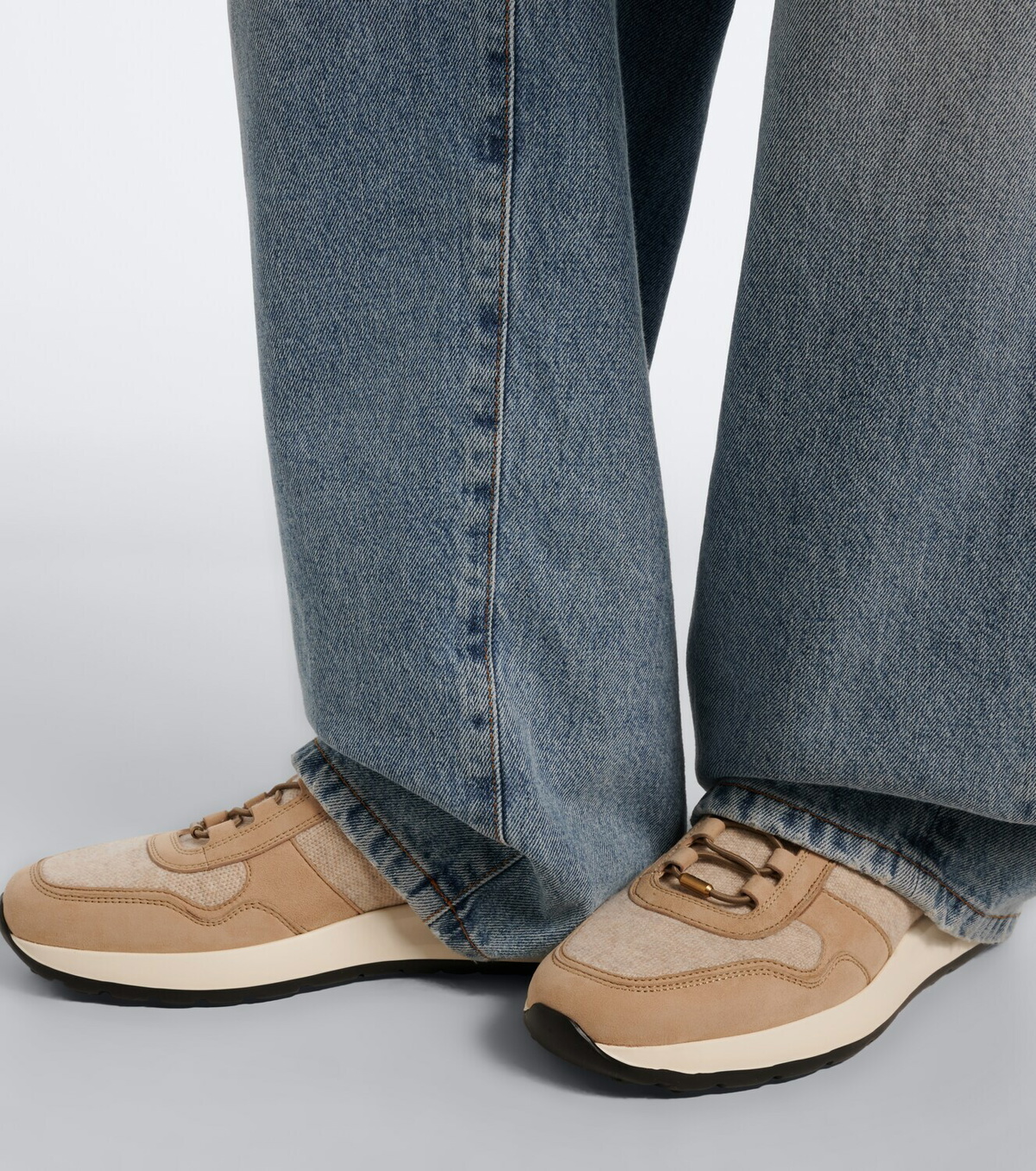 Tod's Leather-trimmed sneakers