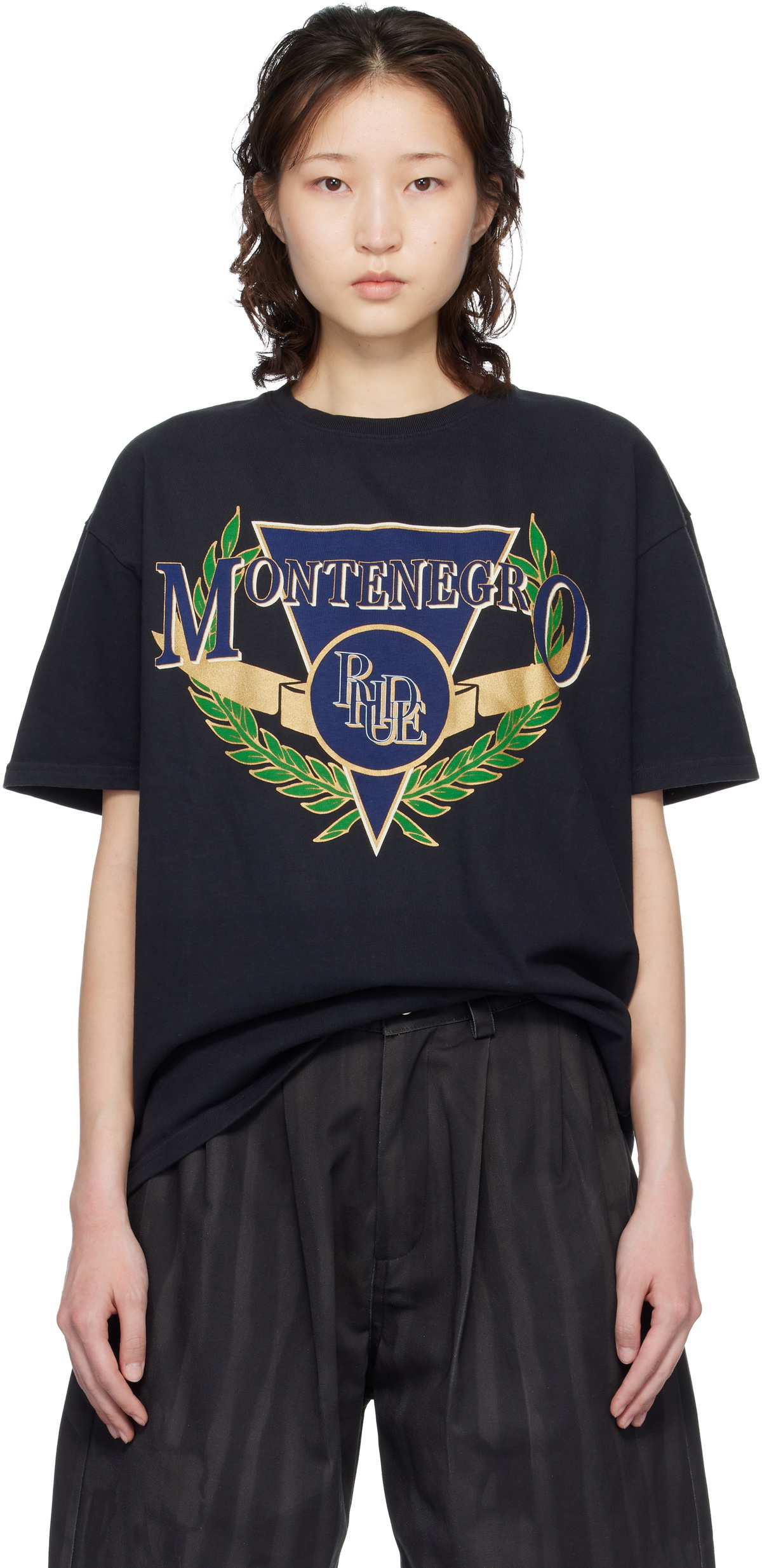 Rhude Black Montenegro Regatta T-shirt