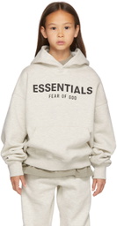 Essentials Kids Grey Fleece Pullover Hoodie