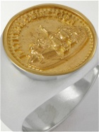 MAPLE - Natural Selection Silver and Gold Signet Ring - Silver