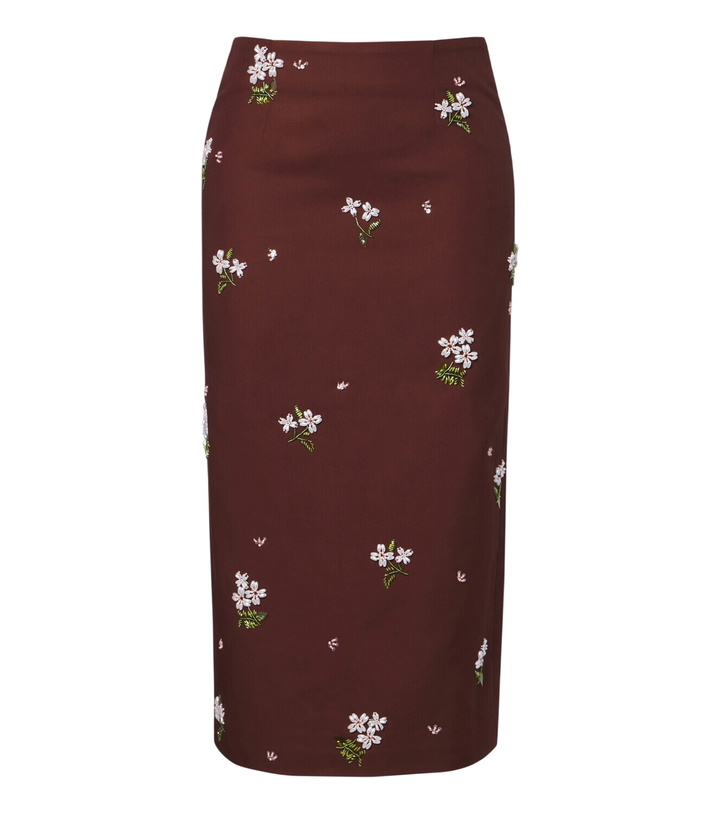 Photo: Shushu/Tong Embellished cotton pencil skirt
