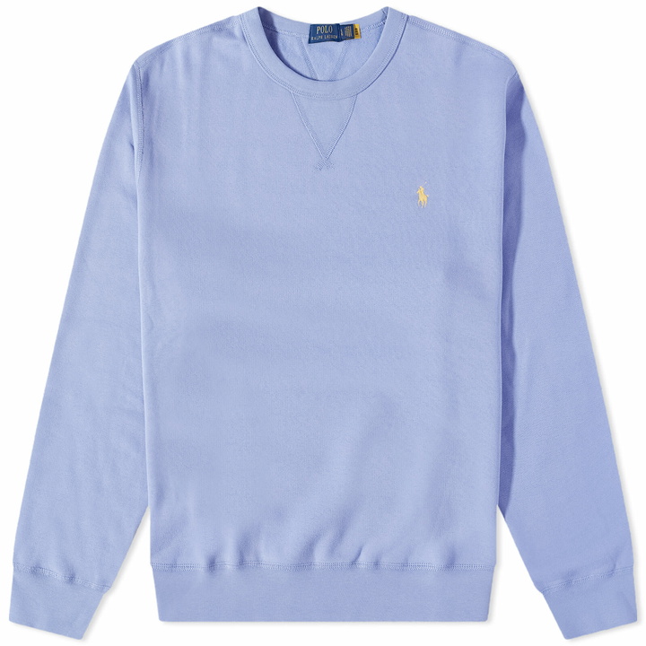 Photo: Polo Ralph Lauren Men's Vintage Fleece Crew Sweat in Lafayette Blue