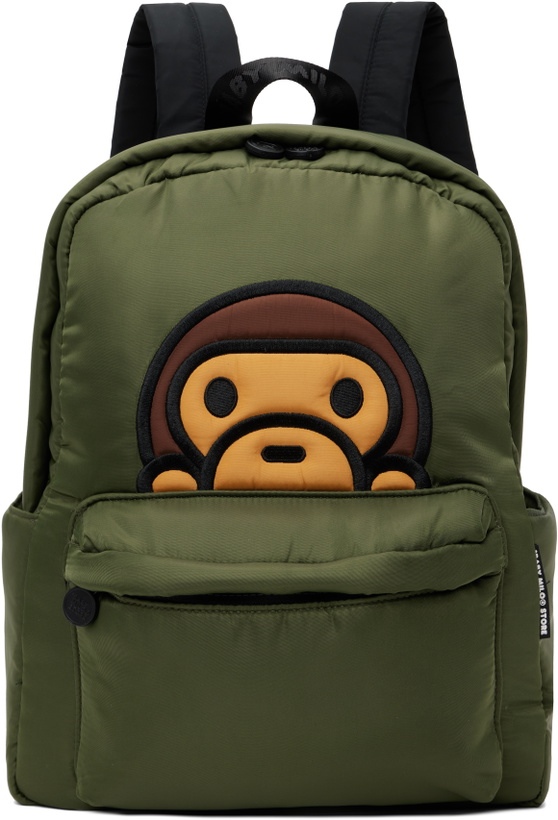 Photo: BAPE Khaki Baby Milo Medium Backpack