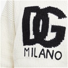 Dolce & Gabbana Women's Large Logo Chunky Knit in Beige