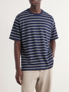 Aimé Leon Dore - Striped Cotton-Jersey T-Shirt - Blue