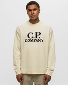 C.P. Company Lambswool Jacquard Goggle Knit White/Beige - Mens - Pullovers