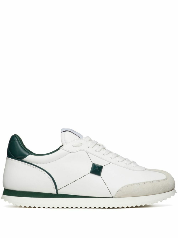 Photo: VALENTINO GARAVANI - Stud Around Leather Sneakers