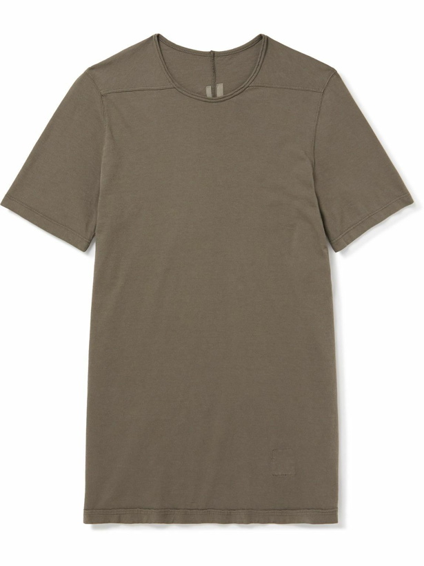 Photo: DRKSHDW by Rick Owens - Level Panelled Cotton-Jersey T-Shirt - Brown