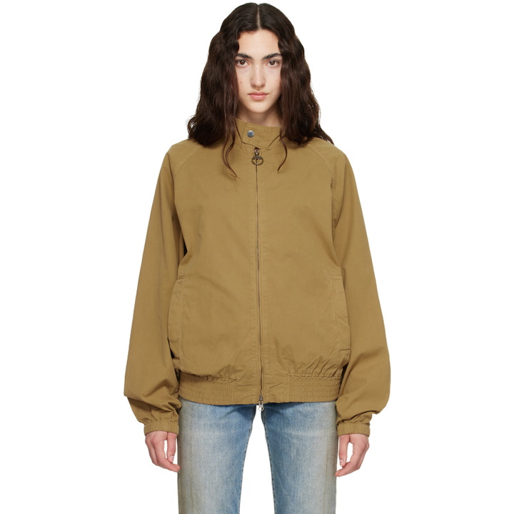Photo: Barbour Tan Royston Cotton Harrington Bomber Jacket