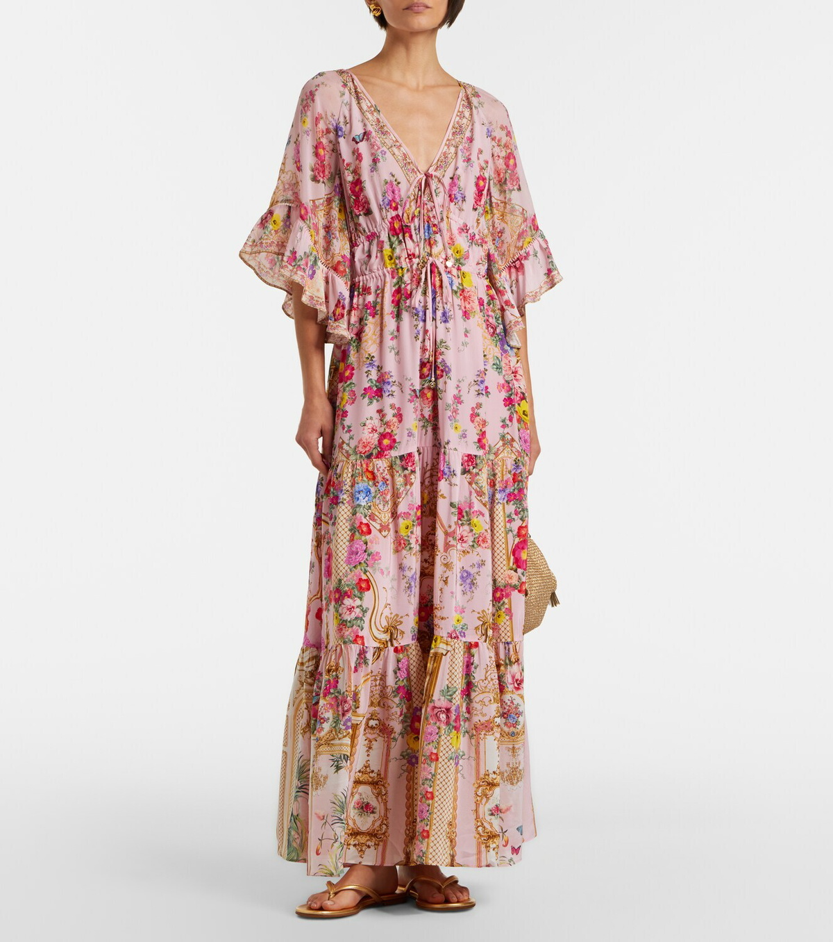 Camilla Floral silk maxi dress