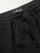 Stone Island Shadow Project - Wide-Leg Logo-Appliquéd Corduroy-Panelled Cotton Cargo Shorts - Black