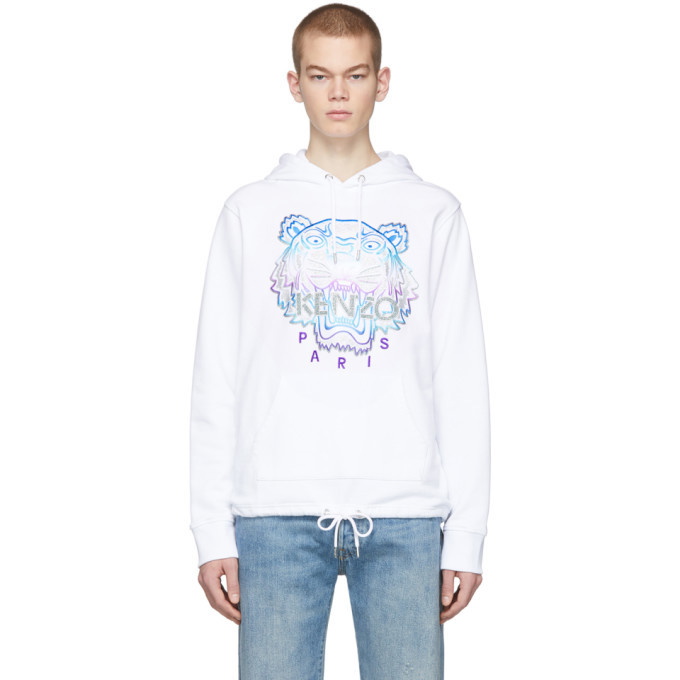 Photo: Kenzo White Limited Edition Holiday Tiger Hoodie
