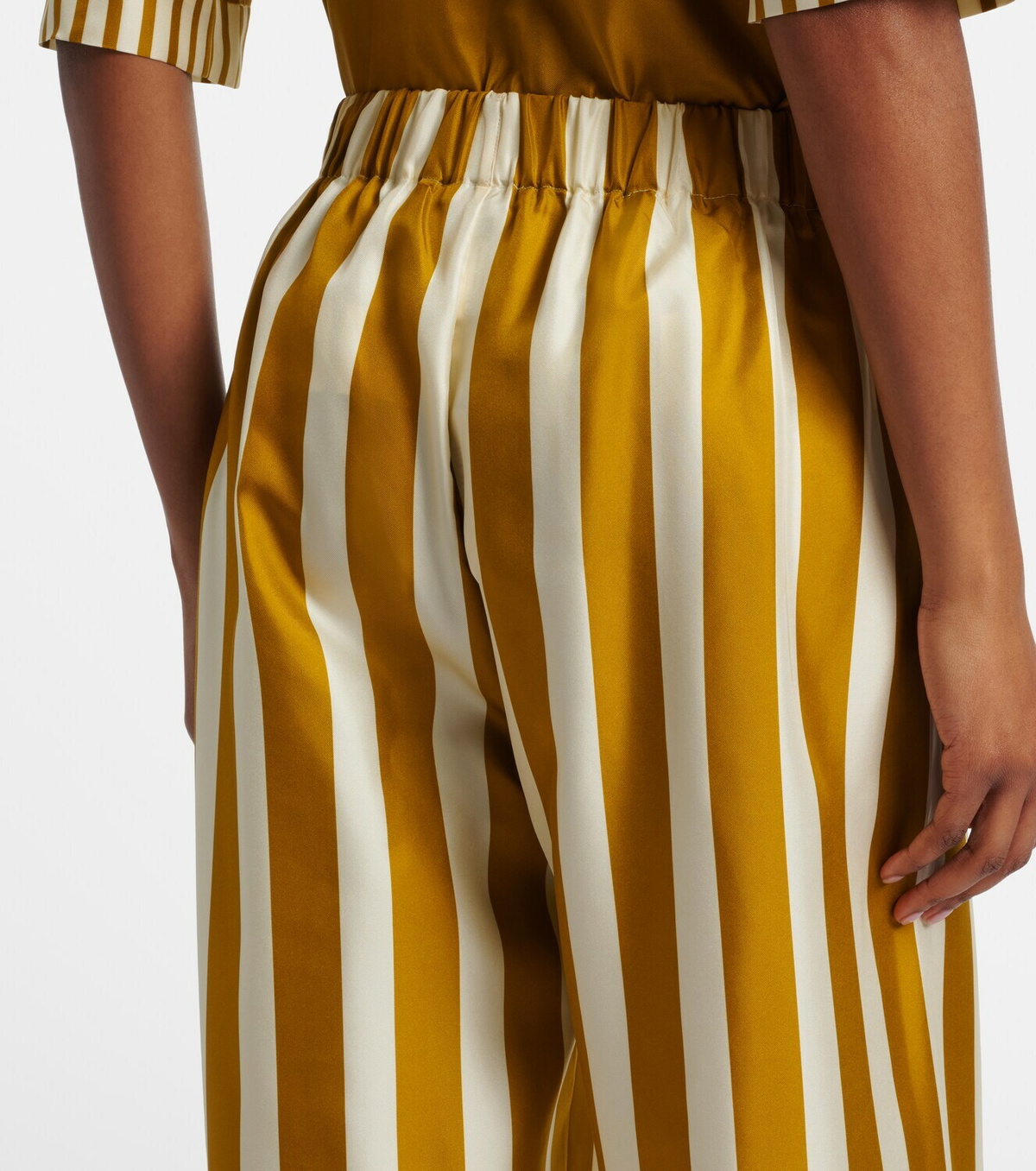 Eres Pacha striped silk twill palazzo pants