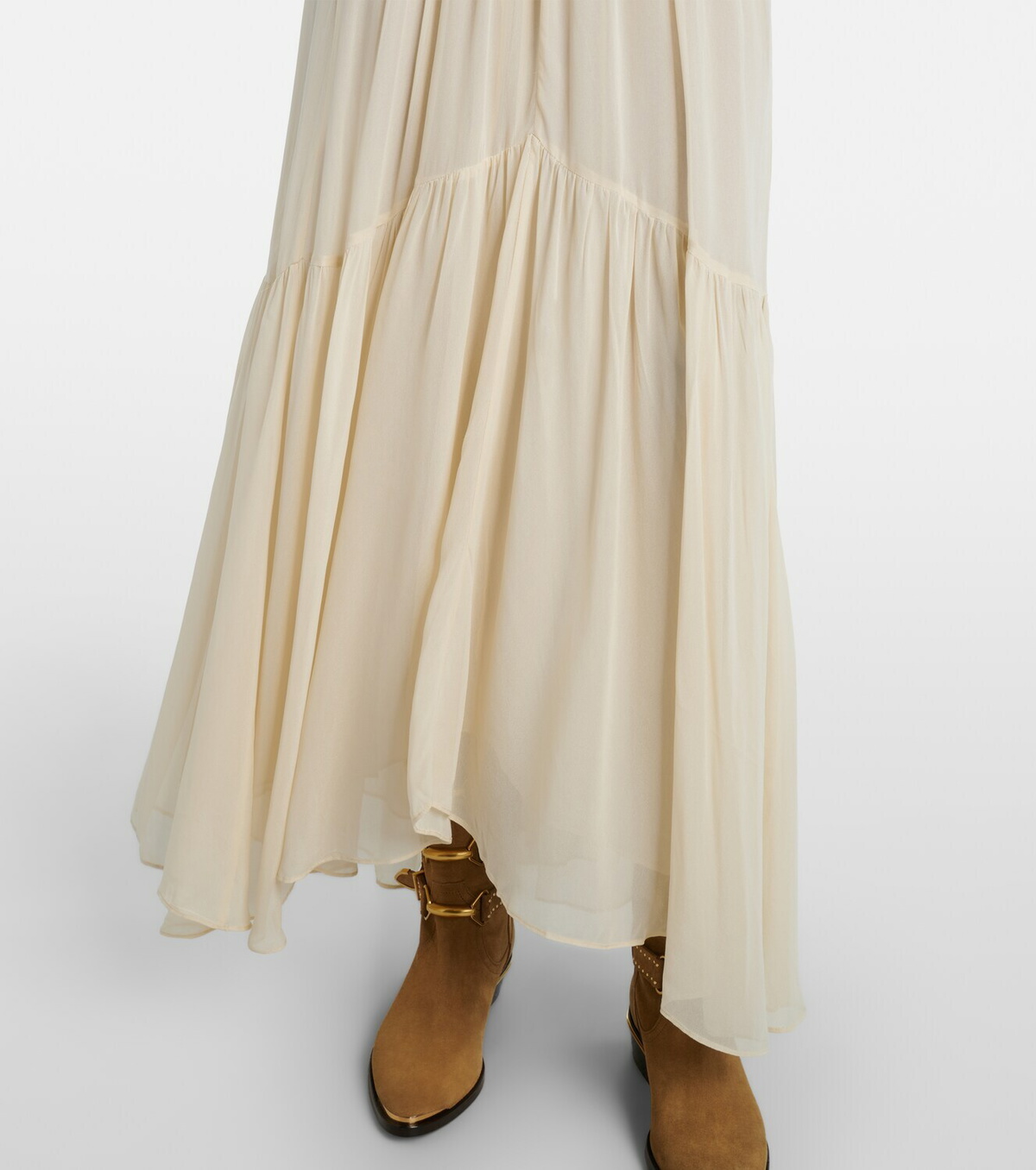 Marant Etoile Briane gathered muslin maxi dress