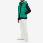 Moncler Men's Cardamine Logo Hooded Gilet in Green