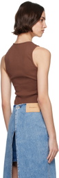 JW Anderson Brown Buttoned Tank Top