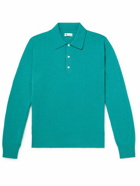DOPPIAA - Aaric Wool-Blend Polo Shirt - Blue