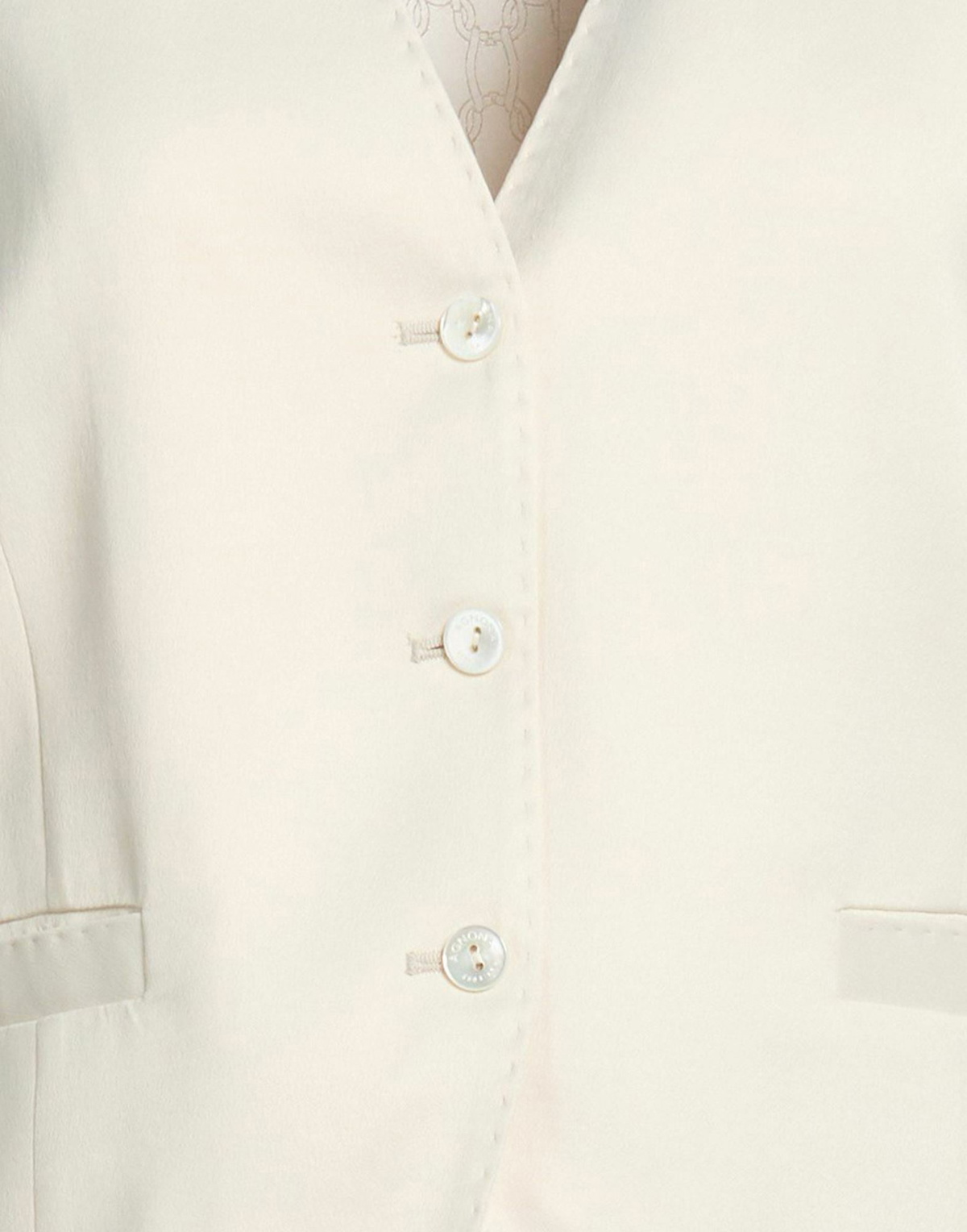 Agnona Womens Tailored Vest Cream