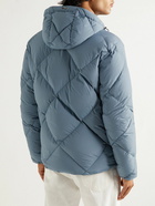 Herno - Quilted Shell Hooded Down Jacket - Blue