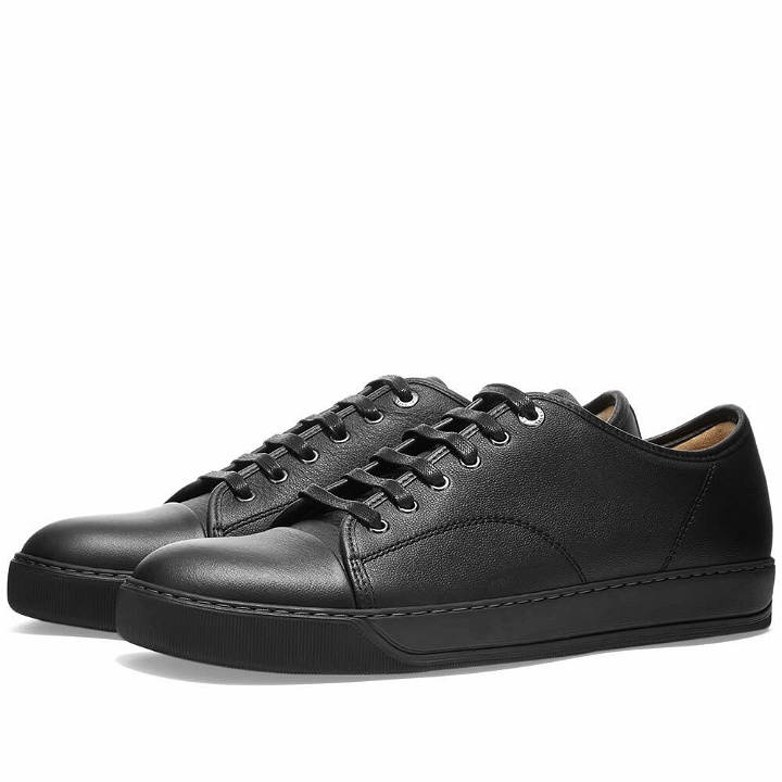 Photo: Lanvin DBB1 Leather Toe Cap Sneaker in Black