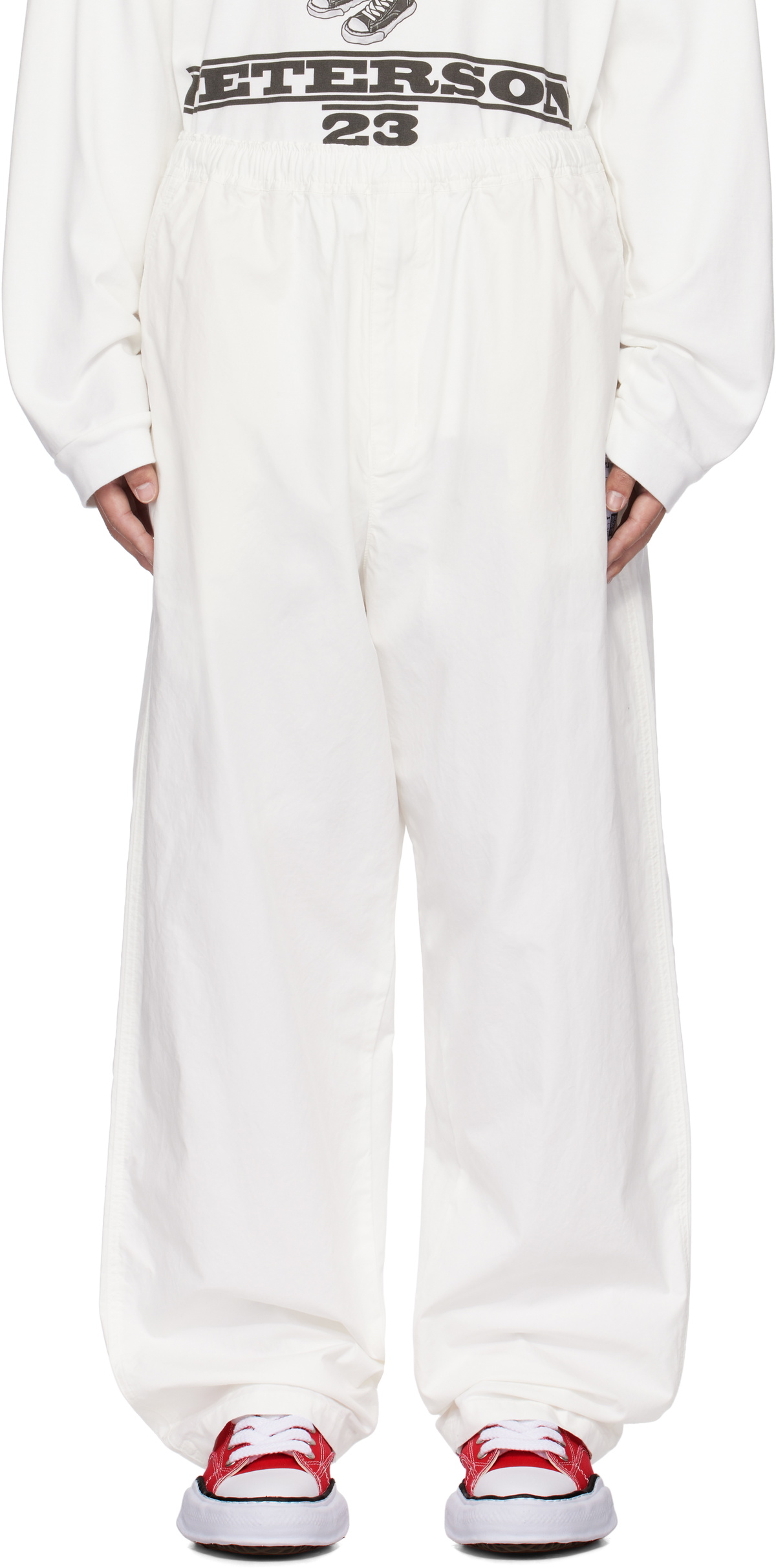 Maison MIHARA YASUHIRO White Light Oxford Easy Trousers