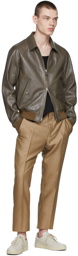 TOM FORD Taupe Leather Jacket