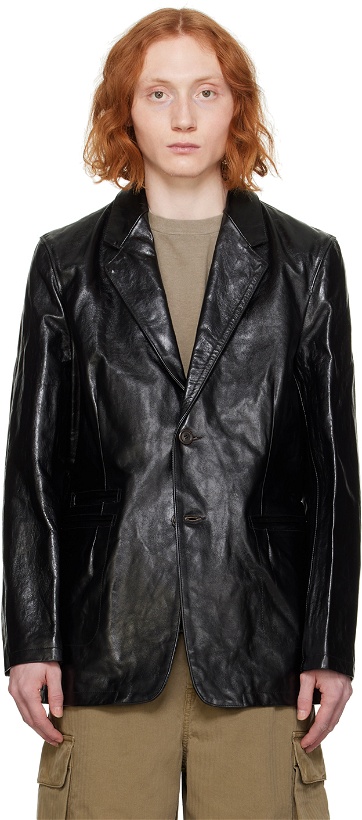 Photo: Our Legacy Black Opening Leather Jacket