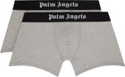 Palm Angels Two-Pack Gray 'Palm Angels' Boxer Briefs