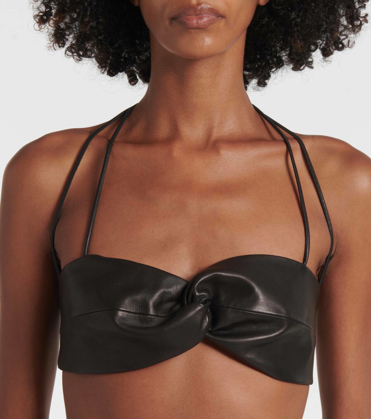 The Sei Leather bra top