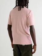 Folk - Striped Slub Cotton-Jersey T-Shirt - Pink