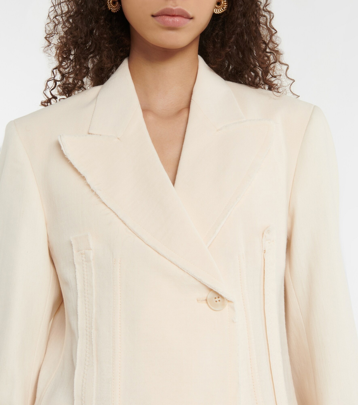 【Sportmax】 Cabinaシングル-breastedコットンブレザー Sportmax - Cabina single-breasted cotton blazer Sportmax
