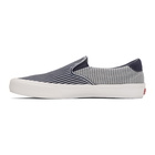 Vans Navy and White Striped Mt Vernon Slip-On 59 Vault LX Sneakers