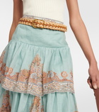 Zimmermann Raffia and leather braided belt