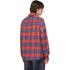 Gucci Red and Blue Disney Edition Check Jacket