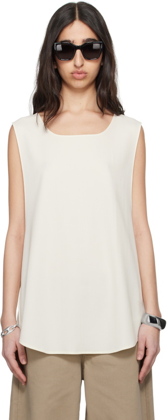 Photo: Meta Campania Collective Off-White Kacie Unlined Tropical Wool Shift Top