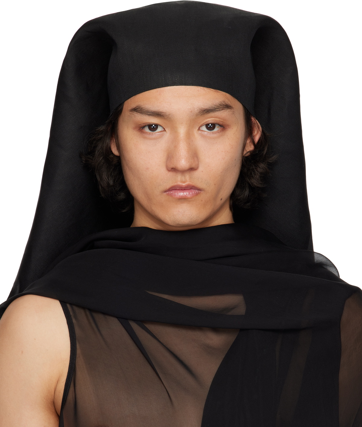 Rick Owens Black Hollywood Wig Hat Rick Owens