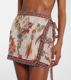 Etro Paisley wrap skirt